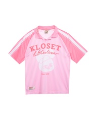 Kloset and Etcetera Kuri Kuri Jersey Shirt (15th-42) เสื้อโปโลลายพิเศษโทนชมพูหวาน ออกแบบเฉลิมฉลองครบ