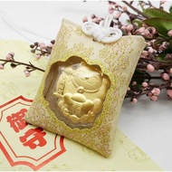 Au999 Gold Plated Lucky Fortune Cat Pendant with Red Packet