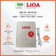 Biến Áp Đổi Nguồn Hạ Áp 1 Pha LiOA Loại Đặc Biệt mã DNV015D 1500VA. Dây Đồng 100%. Điện Áp Vào 220V