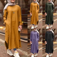 Women Muslim long dresses Plus size Jubah Muslimah maxi dress Women wear dress