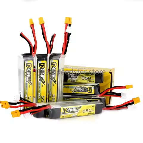 Tattu R-Line 1.0 LiPo Rechargeable Battery 2S 3S1P 550mAh 95C 7.4V 11.1V Pack With XT30 Plug for RC