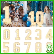 SUCHENSG LED Light Balloon, Light Up Balloons 91cm Giant Birthday Figure, Lighted Numbers LED Lighte