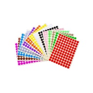 16mm Circular Shape Colored Sticker Yellow Pink Gold Colour Code Silver Grey Blue Circle Label