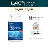 [Expiry Apr 2027] LAC Primax Omega Fish Oil + CoQ-10 (60 Enteric Coated Softgels) 01404570