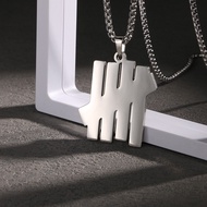 Streetwear Vertical Line Pendant Necklace - Men's Stainless Steel Accessories