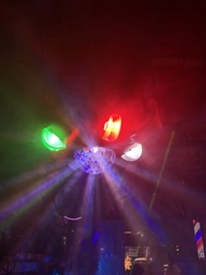 ไฟเธค ไฟผับ UFO 4in 1 Laser light Disco Flash light stage light