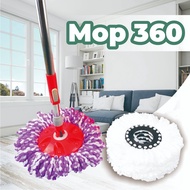 FLASH SALE Tongkat Handle Spin Mop size BOLDE / Gagang Pel + REFILL kain ungu