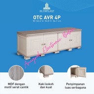 Olymplast OTC AVR 4P Lemari Meja TV Nakas Rak TV Bufet Plastik 4 Pintu