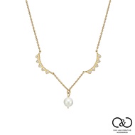 [C & C] Angel Wings Pearl Necklace (926 Silver Anti-Allergic) _ N-CC-Y025