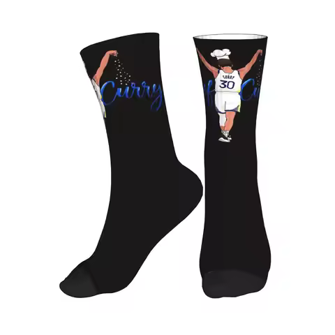 All Seasons Stephen Curry - Chef Curry Sport Middle Tube Socks Sweat Absorbing Crew Socks Hip Hop St