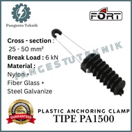 Crocodile Clamp 25 - 50 mm2 Plastic / Anchoring Clamp made of Plastic Break Load 6kN / Dead End Tens