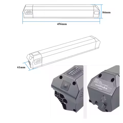 Emovement Thunder V4.2 EMTB Integrated Ebike Battery 48V 10.4AH 12AH 14AH for Sunglight 2 Electric B