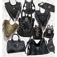 Gothic Skull Commuter Tote Cross Bag Leather Bag Men Women Backpack Crossbody Bag
