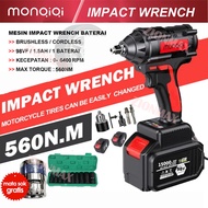 COD monqiqi 98Vf impact baterai torsi besar impek pembuka baut motor/mobil mesin impact wrench murah