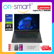 【Express Delivery】Lenovo Legion Pro 7 16IRX8H | Intel Core i9-13900HX Processor | 32GB RAM 1TB SSD | 16" WQXGA 240Hz Display | NVIDIA GeForce RTX 4080 | Windows 11 Home | 3 Years Ultimate Support | 82WQ000BSB