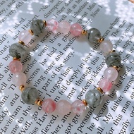 薔薇心語│櫻花雨 薔薇輝石 粉色水晶 綠幽靈 手鍊【戀愛浪漫】