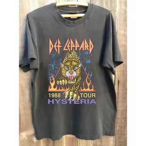 Def Leppard - Hysteria 88 Tour Graphic Charcoal Unisex Shirt