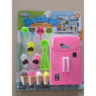 2 Door Refrigerator Toy+Ice Cream/Mini Fridge Children's Toy/Children's Toy