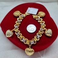 Murni Mewah Emas916, R. Tangan Kendi Double L7.2 Gt Love Rh 7258 1.0 cm Pd