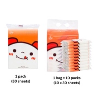 Popi LaLaLa To-go LotionSoft Facial Tissues for Delicate Skin and Nose (1 Pack/10 Packs)