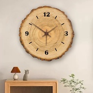 Silent Style Living Room Clock Imitation Wood Grain Wall Clock Modern Minimalist Quartz Clock Wood G