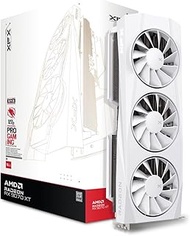 XFX Quicksilver AMD Radeon RX 9070XT White Gaming Edition with 16GB GDDR6 HDMI 3xDP, AMD RDNA 4 RX-9