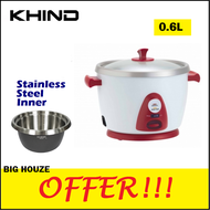 Khind 0.6L Anshin Rice Cooker RC106M with SUS304 Stainless Steel Inner Pot RC-106M