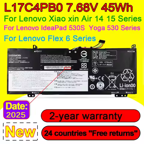 New L17C4PB0 For Battery For Lenovo xiaoxin Air 14ARR 14IKBR 15ARR 15IKBR Ideapad 530s-14IKB 530s-15