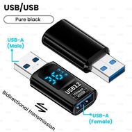 USB 3.2 Adapter Male To Female 36W With Power Meter Display VOLT Ampere Watt Real time LCD