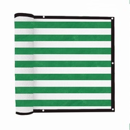 Green and White Stripes Sun Shade Net Outdoor Gazebo Pergolas Canopy Awnings Sunshade Sails Balcony Privacy Screen Fence