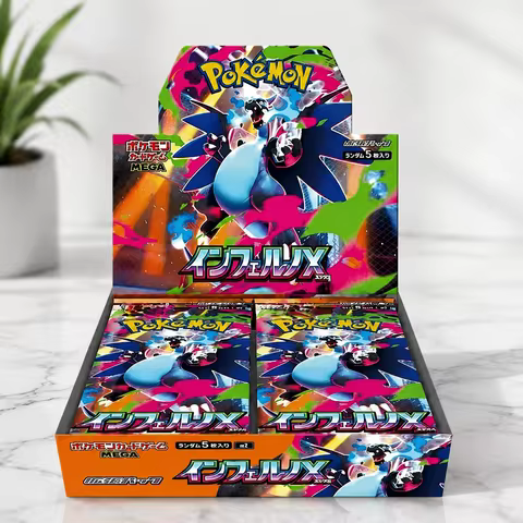 Hot PTCG Pokemon Cards Genuine Phantasmal Flames Japanese M2 Mega Evolution Supplement Pack Fire Dra
