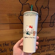 星巴克HelloKitty聯名款吸管杯不鏽鋼保溫杯