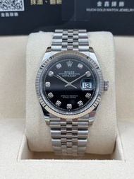 二手 USED ROLEX 勞力士 DATEJUST 126234 黑色鑽石字 2019年8月 保養卡