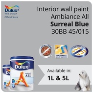 Dulux Interior Wall Paint - Surreal Blue (30BB 45/015)  (Ambiance All) - 1L / 5L
