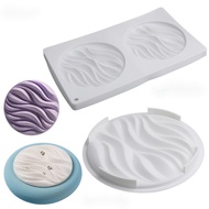 6/8-Inch round Corrugated Silicone Mold French Mousse Cake Mold Wave Cake Decorations Mold Dessert C