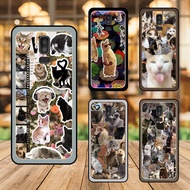 Samsung J8 Black Bezel Phone Case Kitten Meme Cute