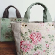 現貨!【BVM/經典手提袋(中)】秋日玫瑰 日本帆布 可加購斜揹帶!