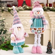 1pc Scalable Pink Christmas Stretch Santa Claus & Snowman & Elk Decoration,Height From 35cm(13.78in)