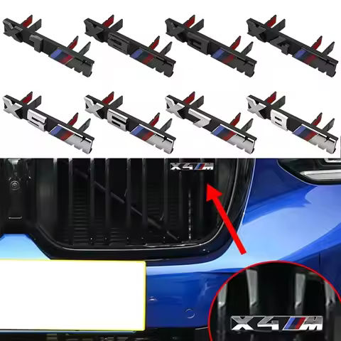 For BMW X1 X2M X3M X4M X5M X6M X7M X8M G86 G80 G60 G11 F10 F39 Car 3D Emblem Grill Front Hood Badge 