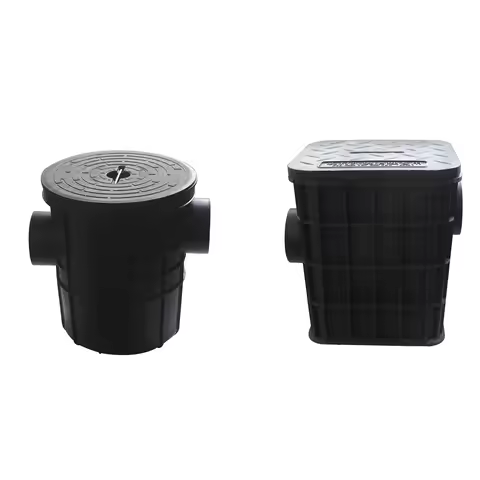 Underground grease trap HDPE grease separator kitchen sink for restaurants or gastronomy Round Squar