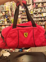209*紅色Ferrari 法拉利旅行袋-40*25高22CM-底有小裂