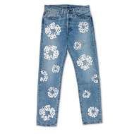 Levi's, Denim Tears 501 Rhinestone Wreath Jeans | Size 28