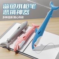 New Style Shark Water Gun Pen Ballpoint Pen Whole Cup Decompression Spoof Water Gun Fun Decompressio
