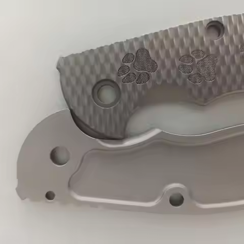 2 Type 1 Pc Titanium Alloy Knife Handle Scales for Rick Hinderer XM18 3.5” Knives