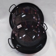 ASOGA enamel black wok / double handle wok / 42cm, 44cm, 46cm