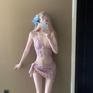 2026 New Style Swimsuit ins Style Bikini Three-Piece Set Pure Desire Style Hot Spring Korean Swimmin