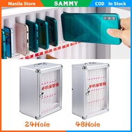 Mobile Phone Safe Box Cell Phone Locker Cell Phone Lock Box Aluminum Alloy With Lock 24/48 Slot