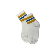 Middle Cut Length - Varsity Socks Crew - Yellow/White - [4606]