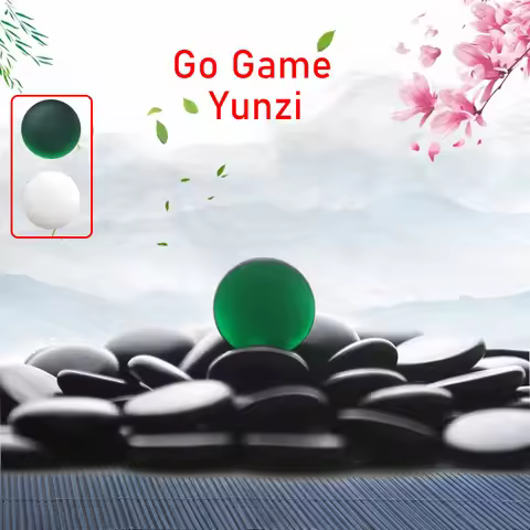 Go Game Chess Set,Yunzi A/B/C/D, Chinese Weiqi Table Board Game, D2.2cm Chess Pieces Chess Game, Chi