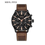 Solvil et Titus W06-03286-011 Men's Quartz Analogue Watch in Black Dial and Leather Strap